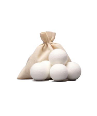 Morus Wool Dryer Balls 6-Pack Drying Balls for Laundry Reusable Fabric Softener Reduce Clothing Wrinkles Drying Clothes Faster Eco-Friendly