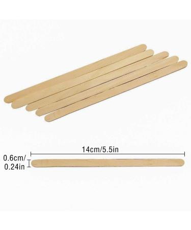 SelfTek 100 Pcs Wooden Wax Applicator Spatulas for Hair Removal - Popsicle Stick Eyebrow & Lip/Nose Waxing Sticks - Buy Online on GoSupps.com