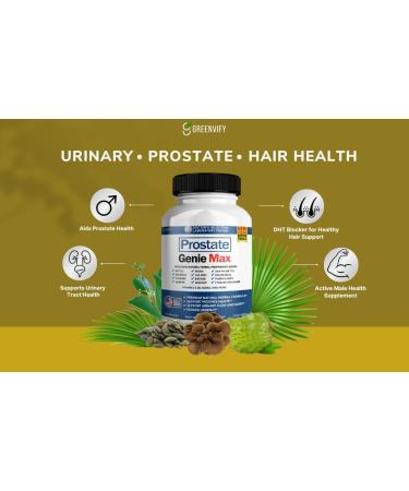 Prostate Genie Max - Natural Prostate Support Supplement | Promotes Urinary Health & Reduces Urgency | 60 Capsules | Made in USA (1) - Buy Online on GoSupps.com