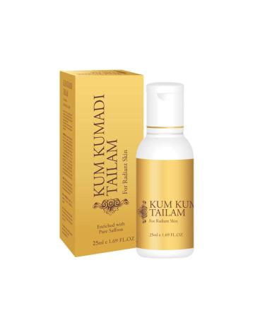 Vasu Kumkumadi Tailam 100% Ayurvedic - controls Acne Rosacea Pimples and gives Radiant Skin - Enriched With Pure Saffron 25ml