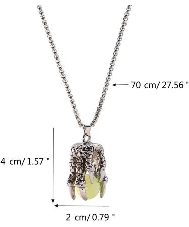 Oralgo Halenkette Dragonkette - Luminous Pearl Pendant Necklace with Natural Stones & Titanium Steel Charm Accessories - Buy Online on GoSupps.com