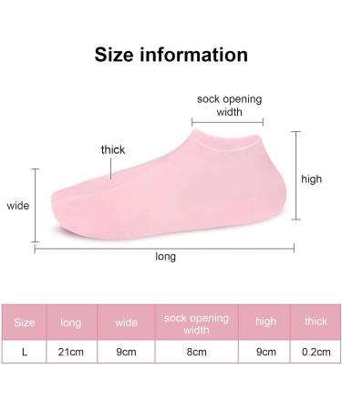 Dearbag Silicone Socks for Women - 2 Pair Anti-Slip Moisturizing Foot Spa & Cracked Heel Care - Soft Skin Color & White - Buy Online on GoSupps.com