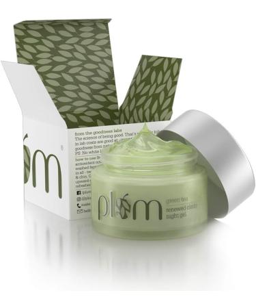  Plum Plum Green Tea Night Toning and Renewing Clarity Gel 250 ml (pack of 2) for oily and acne-prone skin vegan skincare - Buy Online on GoSupps.com