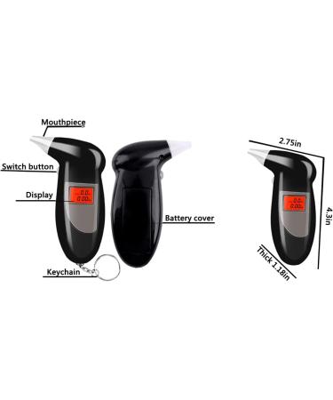 Professional-Grade Breathalyzer with LCD Display & 5 Mouthpieces Portable Alcohol Tester for Drivers & Home Use | 1.0 Fl Oz - Buy Online on GoSupps.com