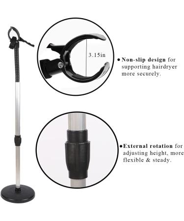 Osring Adjustable Hands Free Hairdryer Holder Stand | 360 Rotation | Blow Dryer Styling | Hair Drying Stand - Buy Online on GoSupps.com