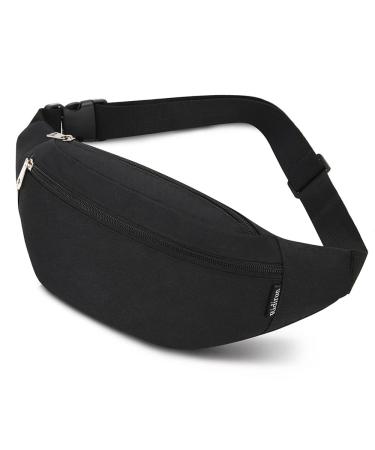 Bawn for women and men's belt pocket hip bag doggy bag outdoor sports large cell phone bag shoulder bag camping fitness bike money pouch pack black - Buy Online on GoSupps.com