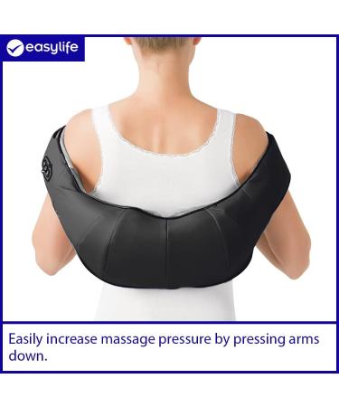 Maxxmee Shiatsu Neck & Shoulder Massage Device | Pressure Massage with Heat & Red Light | 4 Rotating Massage Balls for Muscle Relaxation | Gray/Black - Buy Online on GoSupps.com