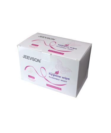Jeevson Individually Wrapped Flushable Intimate Wipes - Perfect for Travel | Eco-Friendly & Convenient | 1 Box - Buy Online on GoSupps.com
