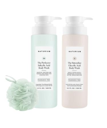 Naturium Body Wash - Body Skin Care products (The Smoother Glycolic and the Perfector Salicylic)