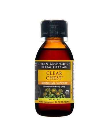 Urban Moonshine Clear Chest | Organic Herbal First Aid Supplement with Elecampane & Honey Syrup 4.2 FL OZ (Pack of 1)