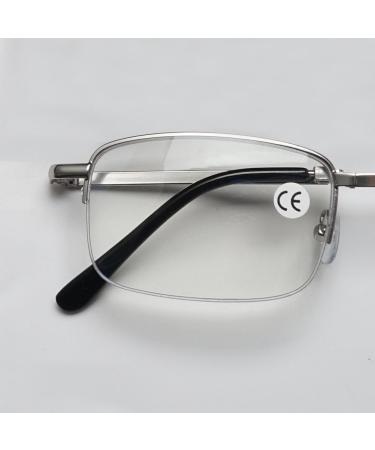 Koosufa Foldable Varifocal Glasses - Progressive Multifocus Anti-Blue Light Reading Glasses for Men with Metal Half Frame - Buy Online on GoSupps.com