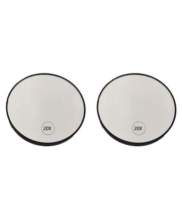 Wdesrgt 2X Anti-Fog Magnifying Makeup Mirror Suction Cup Vanity Mirror 20X Handheld Magnifying Makeup Mirror with Handle Black