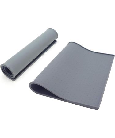 AMZNOVA Large Waterproof Dog Feeding Mat 60x40cm - Anti-Slip Silicone Pet Food Mat Grey - Buy Online on GoSupps.com