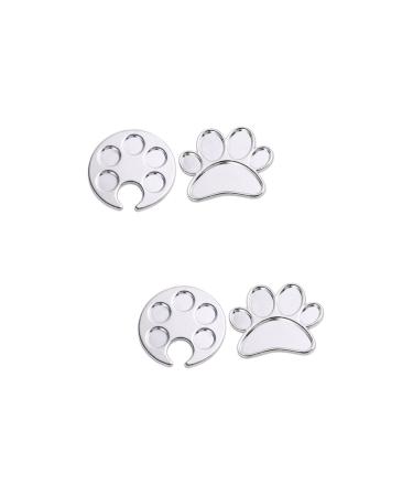 FRCOLOR 4 Pcs Ring Palette Nail Decor Board Nail Polish Mixing Plate Nail Holder Nail Art Tools Bunny Ears Ring Nail Finger Nail Nails Gel Nail Art Ring Pigment