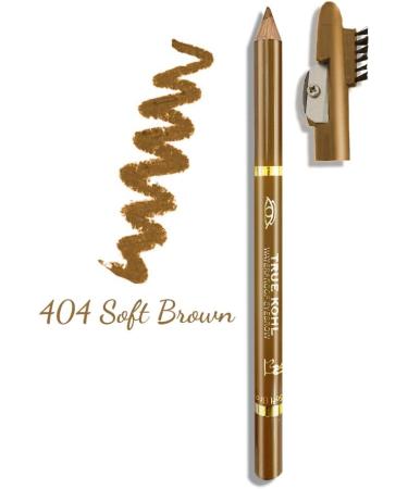 Beauty Forever True Kohl Waterproof Eyebrow Pencil - 404 Soft Brown | Definer with Sharpener, Matte Finish, Long Lasting & Natural Look - Buy Online on GoSupps.com