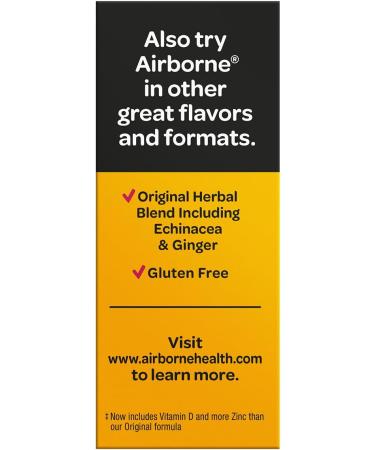 Airborne 1000mg Vitamin C with Vitamin D + Zinc Sugar Free Multivitamin Immune Support Effervescent Fizzy Drink Tablets Very Berry Flavor with Powerful Antioxidants VIT A C & E 30 Tablets (2 Pack) - Buy Online on GoSupps.com