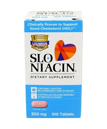 Mission Pharmacal Slo-niacin 500 mg Tablet 100 Count 100 Count (Pack of 1)