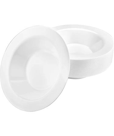 Lillian Tablesettings Premium Quality Heavyweight Plastic Bowls China Like. Wedding and Party Dinnerware Plastic Bowls 14 oz. White/Pearl-Value Pack 30 Count 14 oz. Bowls White Pearl