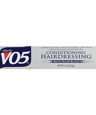 OETUIOW VO5 Conditioning Hairdressing Gray or White or Silver Blonde Hair 1.5 Oz (Pack of 4) by Alberto VO5