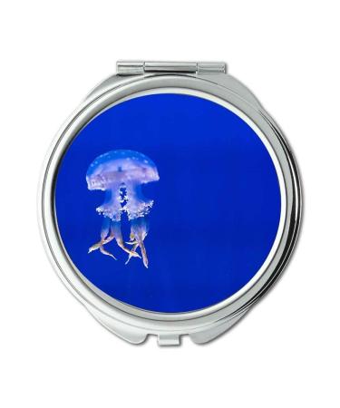 Mirror Travel Mirror aquarium blue color pocket mirror portable mirror