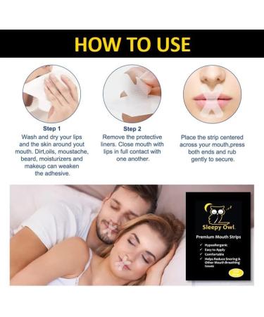 Doctor Sleepy Owl Mouth Tape Strips 120ct - Snoring & Mouth Breathing Relief - Buy Online on GoSupps.com