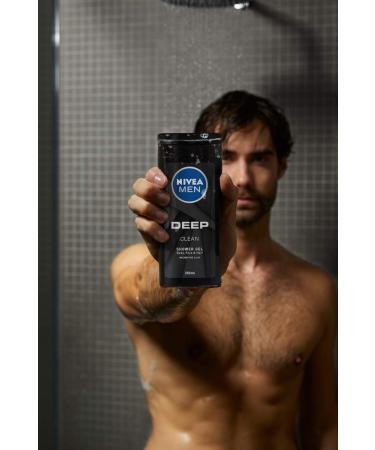 NIVEA MEN Deep Clean Black Charcoal Shower Gel 250 ml - Buy Online on GoSupps.com