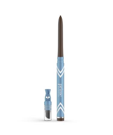 Prime Prometics PrimeEyes Glide Eyeliner for Mature Women Waterproof Long-Stay and Mess-Proof Gel Cream Texture Discreet Sharpener and Effective Smudger (Wood (Brown))