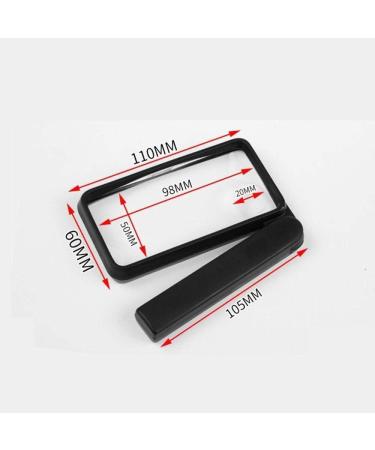 Magnifier 4 Times Magnifying Glass Square Child Elderly Reading Identification Tool Handle Folding Double Rate Lofty Ambition - Buy Online on GoSupps.com