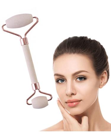 Oil Absorption Face Massager Jade Roller for Face Skin Care Facial Roller & Eye Roller for Puffy Eyes Self Care Health and Beauty Gifts (Rose Gold)