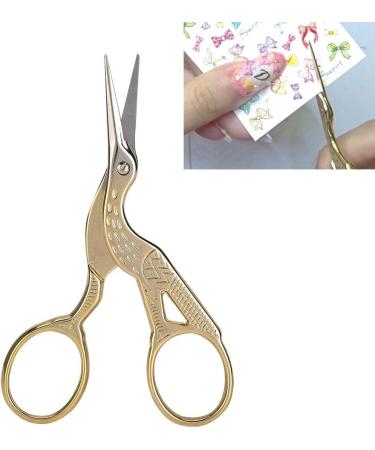 Demeras And Scissor 15x7x1 Professional Vintage Nail Art Stainless Steel Scissor Manicure Shear Tools Gold - Buy Online on GoSupps.com