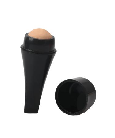 Face Roller Oil Absorbing Volcanic Roller Oily Skin Control for Face Makeup Portable Reusable Oil Resistant Face Roller Oil Absorbing Control Stick Facial Skin Care Tool (Black)