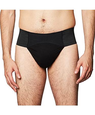 Capezio Men's Quilted Cotton Panel Thong Dance Belt X-Large Black