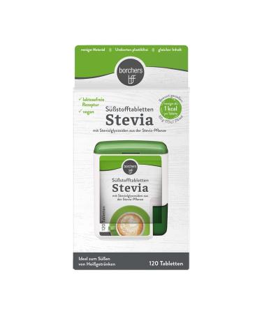 12 x Borchers Stevia Sweetener Tablets - Low Calorie Convenient Dispenser 120 Tablets 1440 Pieces - Buy Online for International Shipping - Buy Online on GoSupps.com