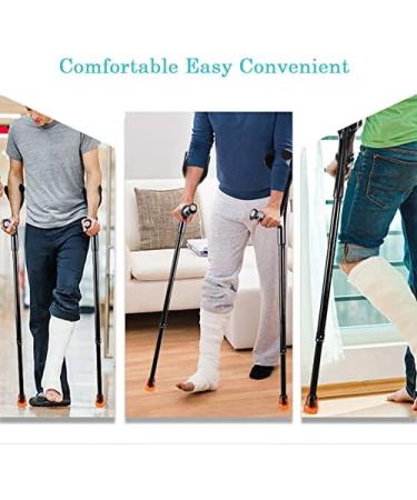 1 Pair Aluminum Elbow Crutch(Open Cuff) Forearm Crutches for Adults-Height Adjustable Ergonomic Crutches for Walking with Reflective Beads(Applicable Height: 140-190CM) (Black) Innovate - Buy Online on GoSupps.com