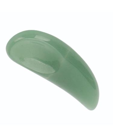 Curved Cosmetic Spatula - Mini Gua Sha Jadestone for Eye Cream & Makeup Application | International Shipping - Buy Online on GoSupps.com