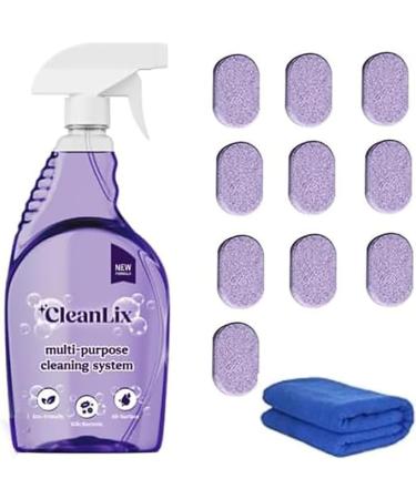 Cleanlix Cleaner for Instant Stain Removal Cleanlix Cleaning Spray with Concentrated Cleaning Tablets Cleanlix Multi Purpose Cleaning System with Cleaning Tablets (10 Cleaning Tablets)
