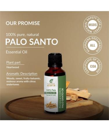 Palo Santo Oil 15 ML - 100% Pure Natural Therapeutic Grade Bursera Graveolens Essential Oil for Healing & Wellness - Buy Online on GoSupps.com