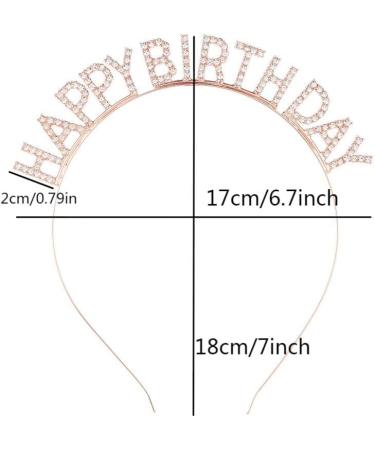 ShiQiao Spl Happy Birthday Headband for Girls Birthday Tiara for Women Crystal Headbands for Girls Happy Birthday Decorations - Buy Online on GoSupps.com