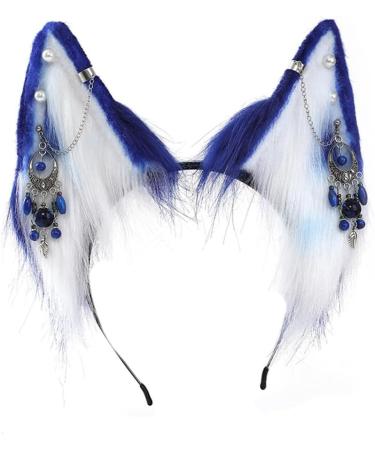 TQUXNGA Wolf Ear Cosplay Hair Hoop with Fringe Earring Woman Teens Headband for Live Broadcast Cartoon Carnivals Hairband 8 - Buy Online on GoSupps.com