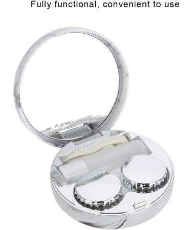 Portable Lens Case 4 Colors Soaking Lenses Case with Mirror Plastic Marble Pattern Eye Care Kit Container(#1) - Buy Online on GoSupps.com