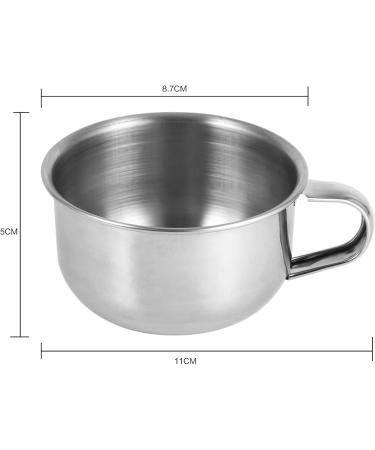 Premium Stainless Steel Shaving Soap Bowl with Handle - Liyjtk Shaving Foam Tool for Men - Buy Online on GoSupps.com