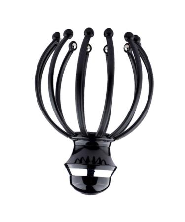 Minkissy 1stk head massage device Head-head skin massage device Manual scalp massage devices manual back massage devices scalp scratching tools plastic handlapy 18x14.5cm black
