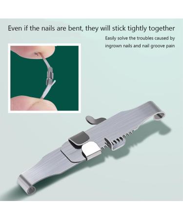 2-Piece Set Stainless Steel Ingrown Toenail Corrector Ingrown Toenail Correction Buckle Paronychia Correction Tool Repairing Nails That Grow Inward to Improve Their Shape and Reduce Pain - Buy Online on GoSupps.com