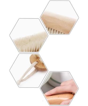 HEALIFTY Natural Beech Bristle Scrub Brush Household Laundry Brush Washing Clothes Brush Shoes Wash Brush - Buy Online on GoSupps.com