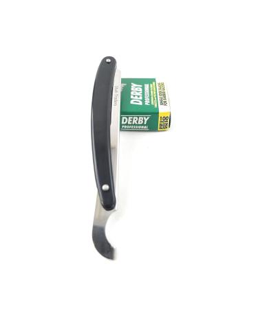 Razor Men Ustura Shavette Razor Set with 100 Derby Blades - Premium Straight Razor for Men | International Shipping Available - Buy Online on GoSupps.com