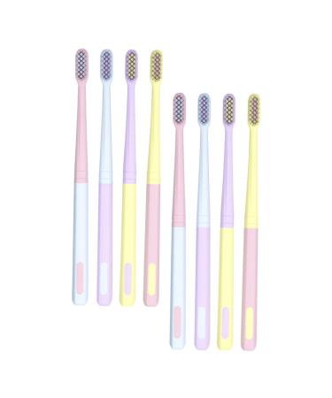 Minkissy 8st Macaron-toothbrush coal toothbrush extra soft toothbrush ergonomic light cleaning brush travel toothbrush toothbrush at home toothbrush for oral care clean