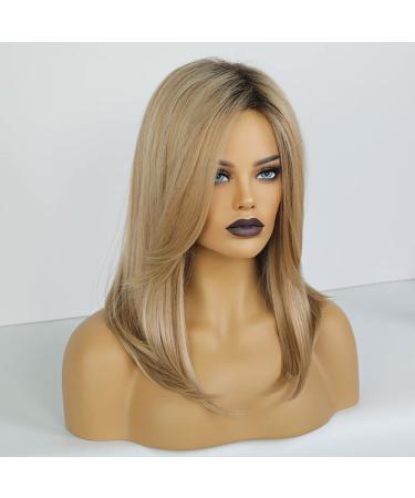 HAIRCUBE Long Straight Blonde Wig for Women - Futura Synthetic Hair with Dark Roots Silky Texture - International Shipping - Buy Online on GoSupps.com