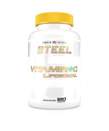 Steel Supplements Vitamin C Liposomal | Immunity Antioxidant Cardiovascular Health | 1000mg Vitamin C Cyclosome Technology | 120 Tablets - Buy Online on GoSupps.com
