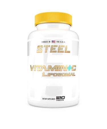 Steel Supplements Vitamin C Liposomal | Immunity Antioxidant Cardiovascular Health | 1000mg Vitamin C Cyclosome Technology | 120 Tablets