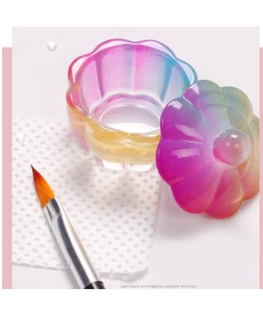 SUKPSY 2 Pcs Crystal Glass Dappen Dish Cup with Lid - Nail Art Acrylic Liquid Powder Dish Cup Glassware Set - Buy Online on GoSupps.com